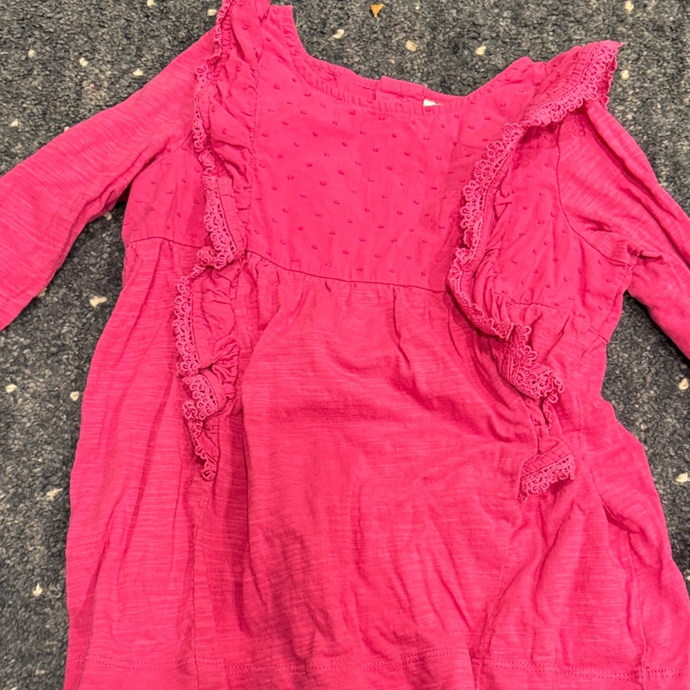Hanna Andersson Vibrant Pink Ruffle Dress